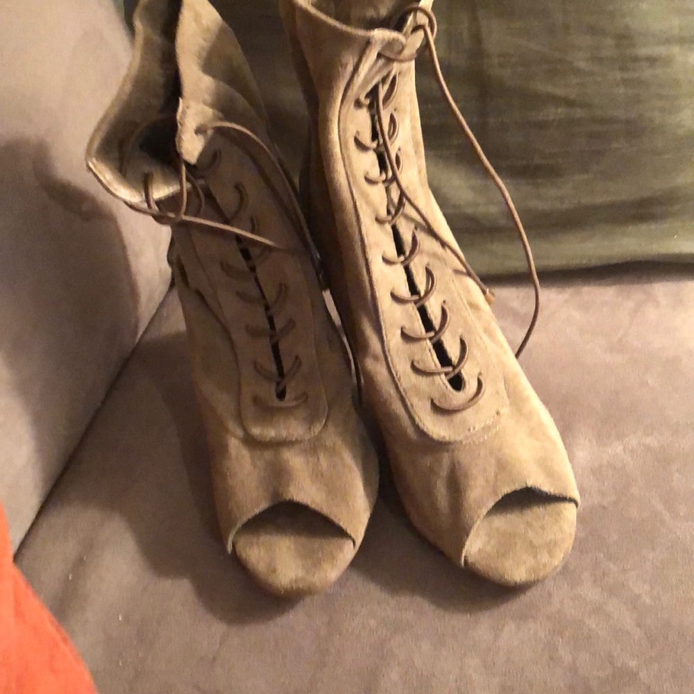 Army Green ankle boots
